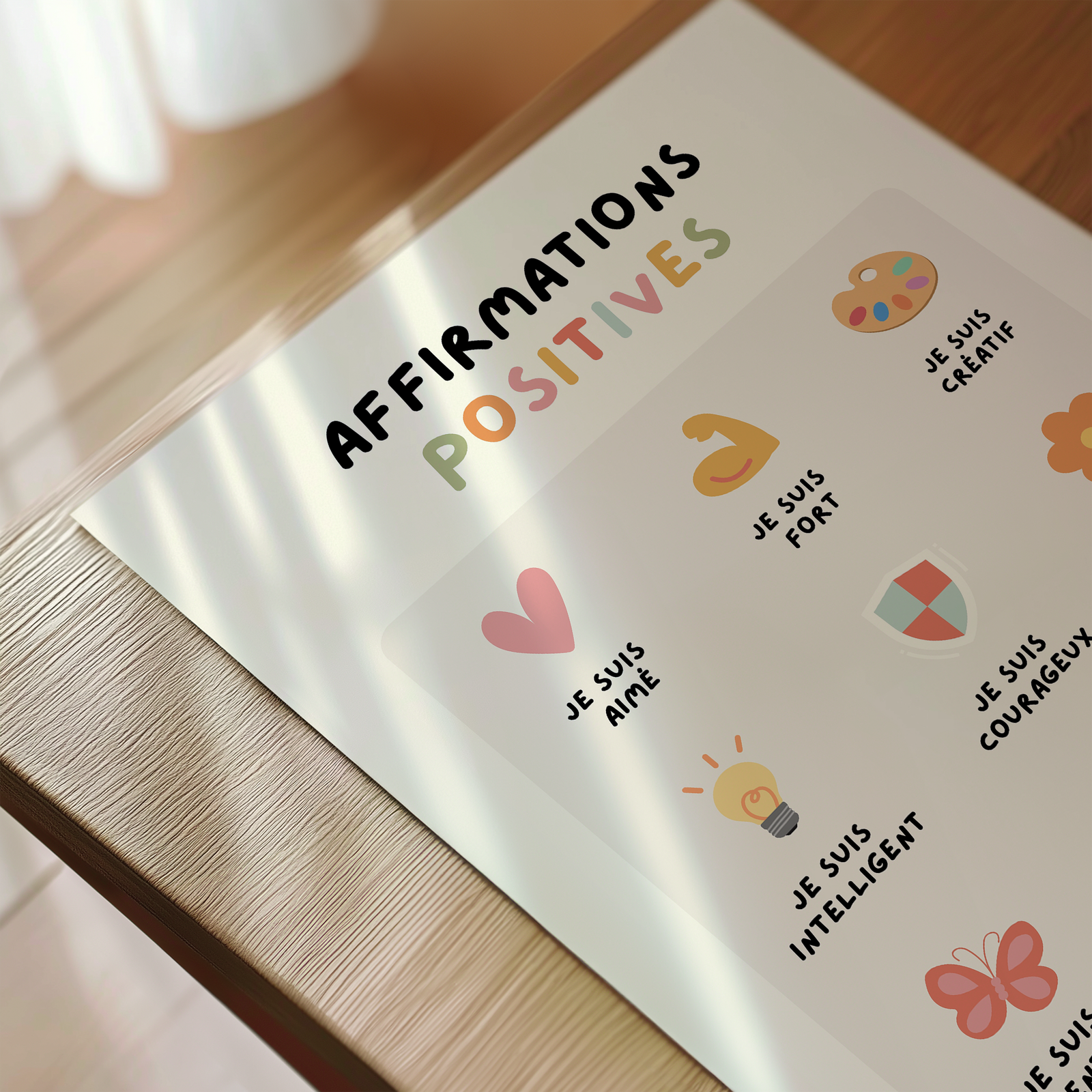Affiche Affirmations Positives à Imprimer – Version Fille et Garçon – Poster Enfant – Image 2