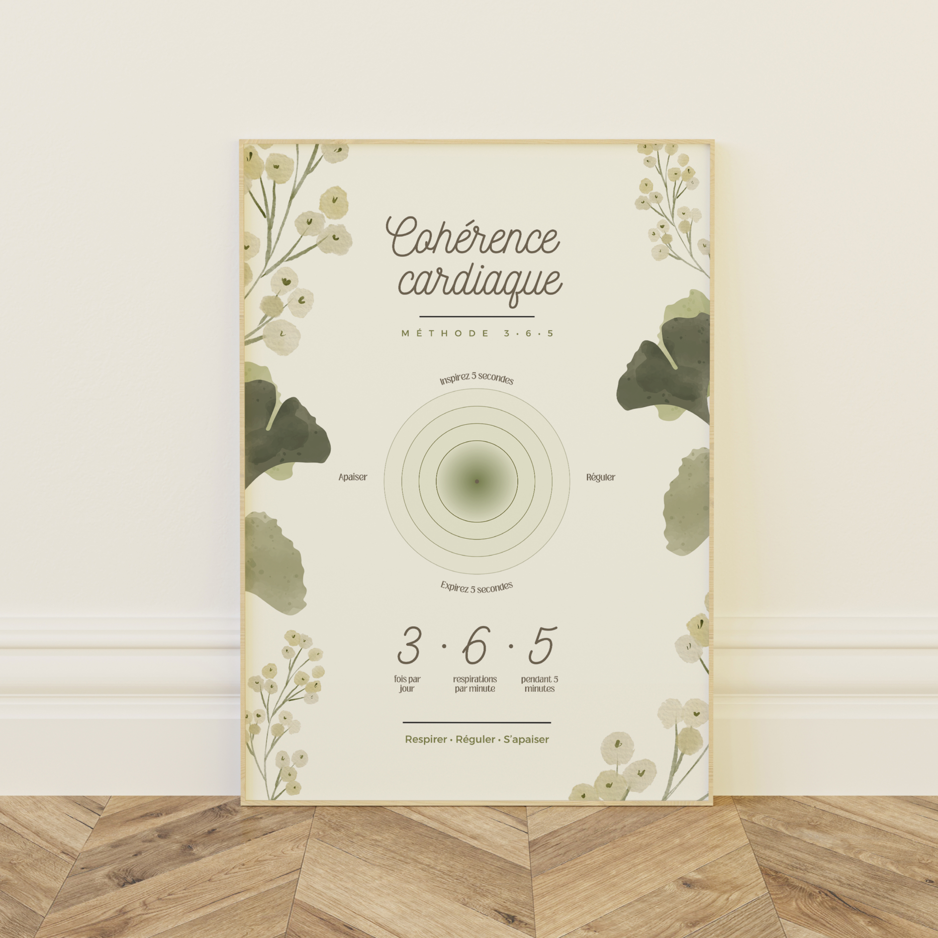 Affiche Cohérence cardiaque FleurDuBonheur