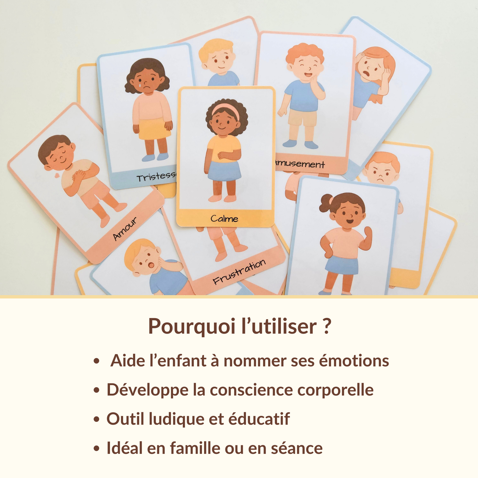 Cartes émotions enfant à imprimer – jeu de 42 cartes illustrées
