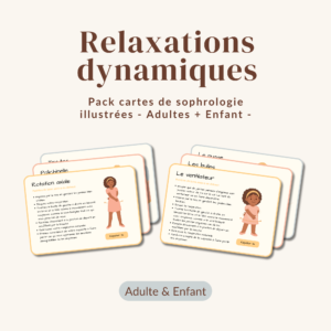 pack relaxation dynamique sophrologie, cartes exercices sophrologue enfant adulte, outil sophrologue complet, relaxation dynamique enfant et adulte, pack sophrologie enfant adulte PDF