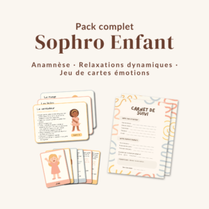 Pack complet sophrologie enfant à imprimer – carnet de suivi, cartes relaxation dynamique et cartes émotions
