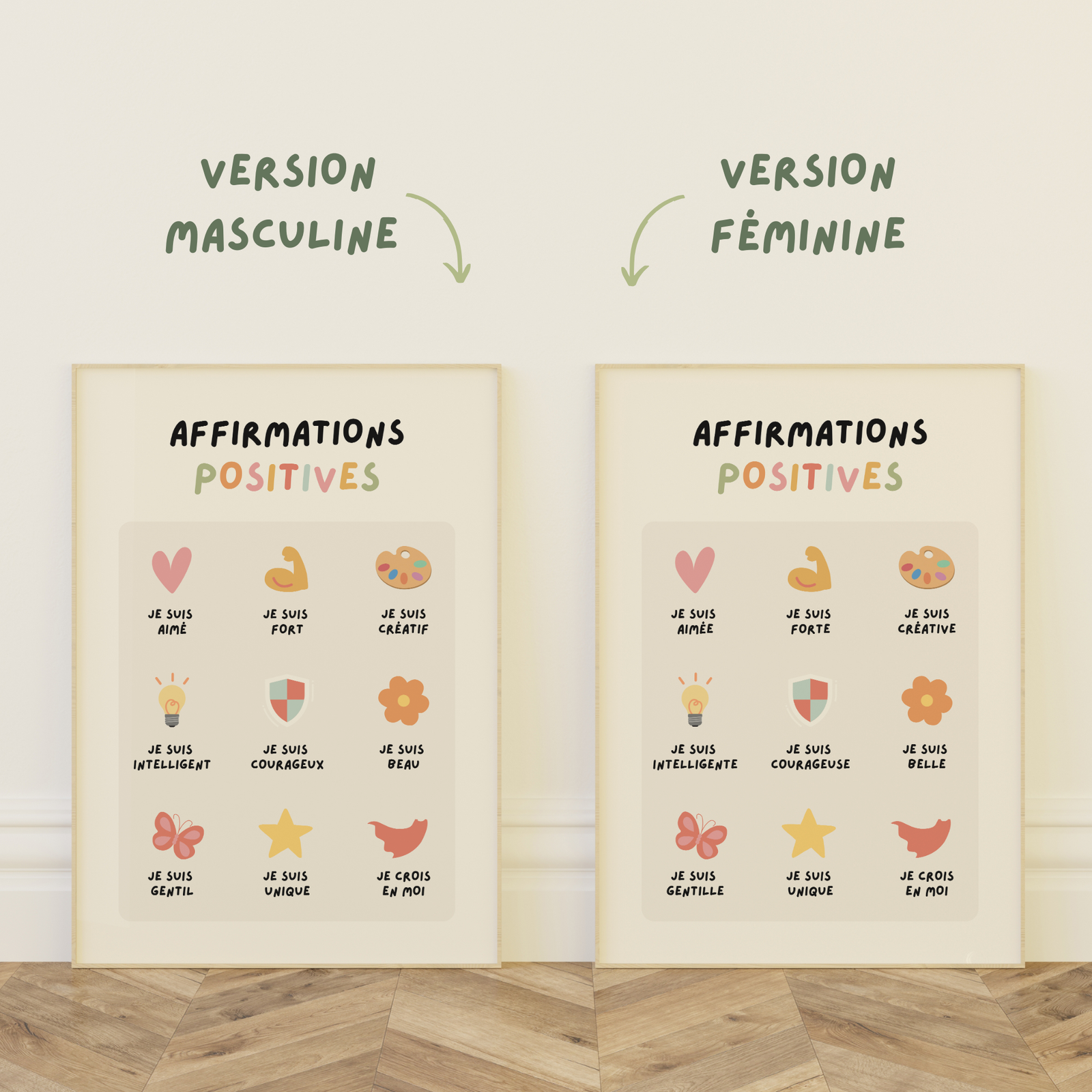 Affiche Affirmations Positives à Imprimer – Version Fille et Garçon – Poster Enfant – Image 4