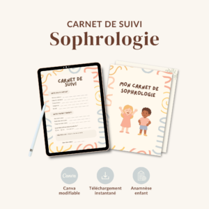 Carnet de suivi sophrologie enfant et ado à imprimer pour sophrologue Page anamnèse enfant du carnet de suivi sophrologie Carnet patient enfant sophrologie avec météo intérieure Fiche séance carnet de suivi sophrologie enfant